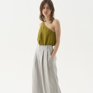 NWOT LinenID One Shoulder Top